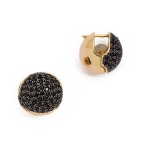 Noir NYC gold plated helmet stud earrings